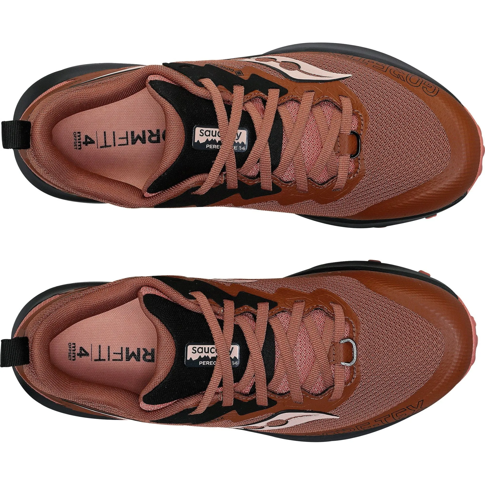 Running Shoes For Muddy Saucony Peregrine 14 GORE-TEX Womens Trail Running Shoes - Red