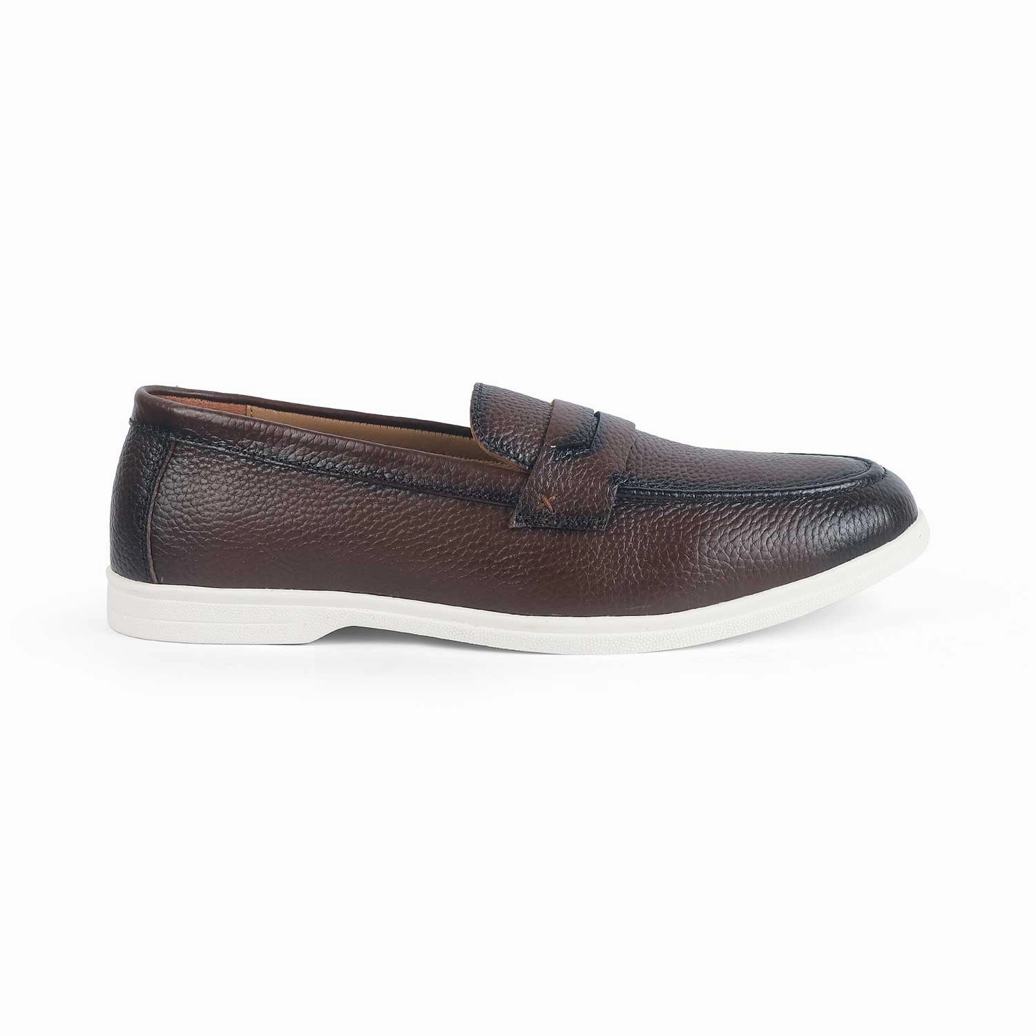Printed Loafers Tresmode Federer Brown Men's Penny Leather Driving Loafers