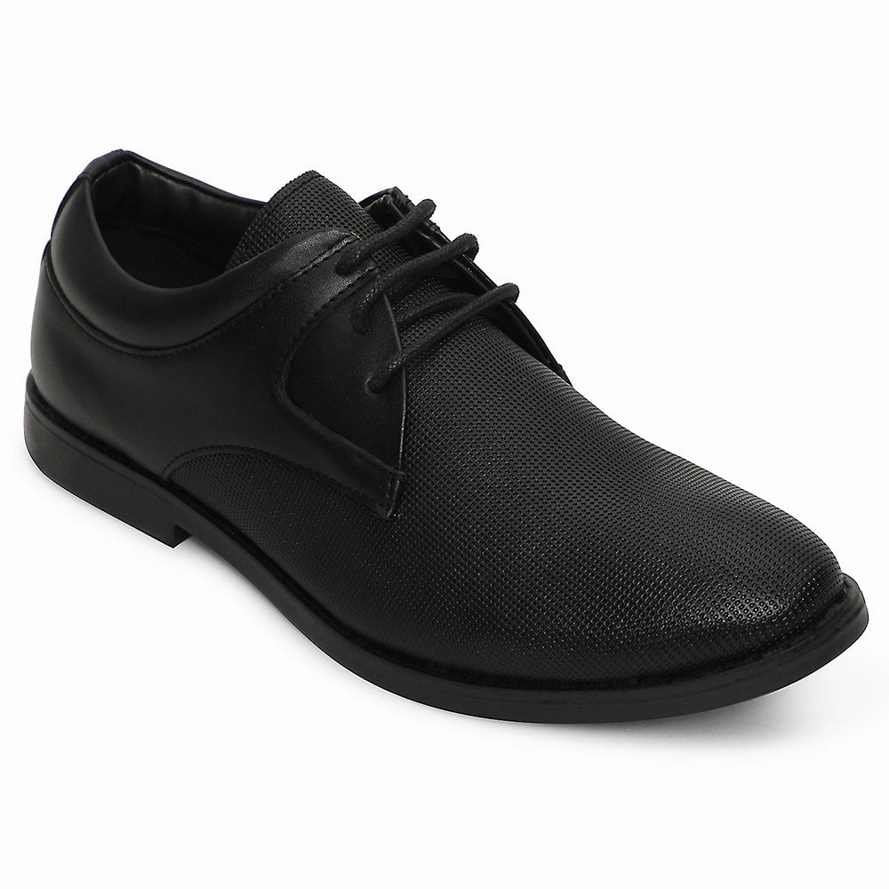 Healers Black Formal Lacing Derby Shoes For Men DERBO-10E By Liberty Lace Up Pointed High Heel Shoes
