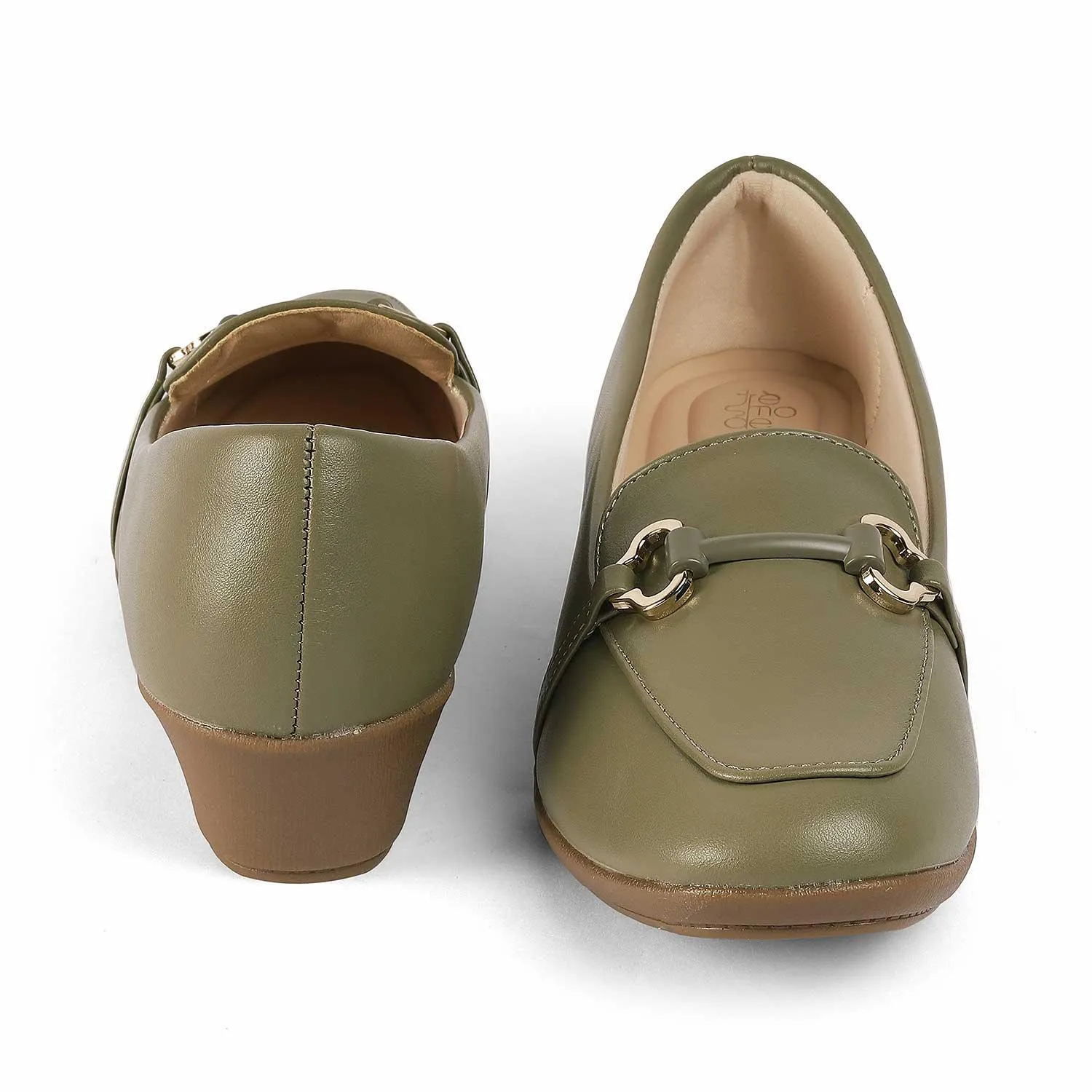 Tresmode Trevy Green Women's Casual Sole Loafers Sezane Albane Loafers