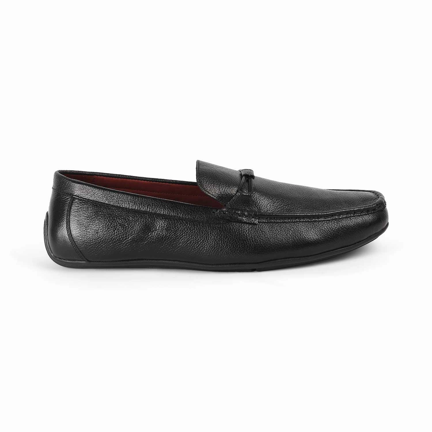 Tresmode Event Black Men's Leather Driving Loafers Gq Loafers
