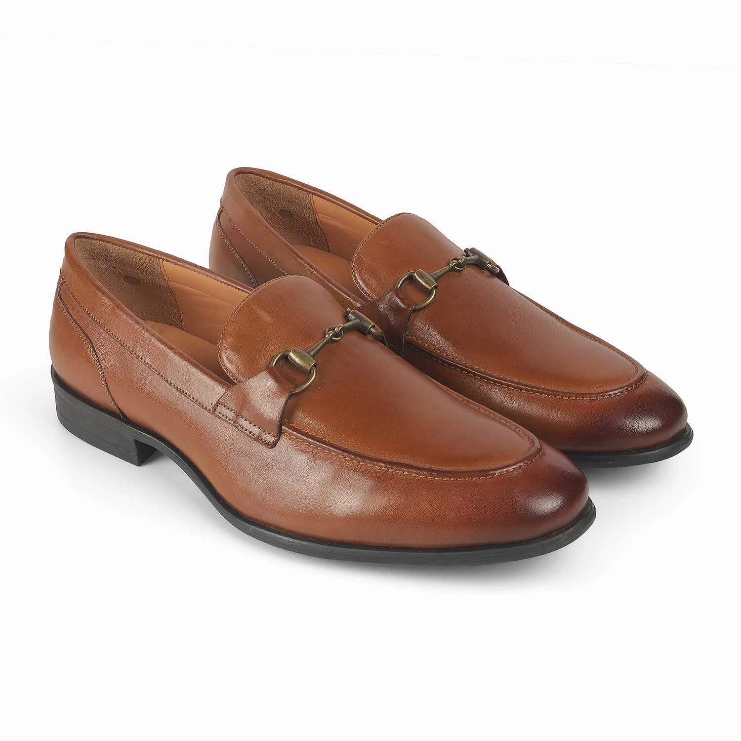 Penny Leather Loafers Tresmode Pierre Tan Men's Leather Horse-bit Loafers