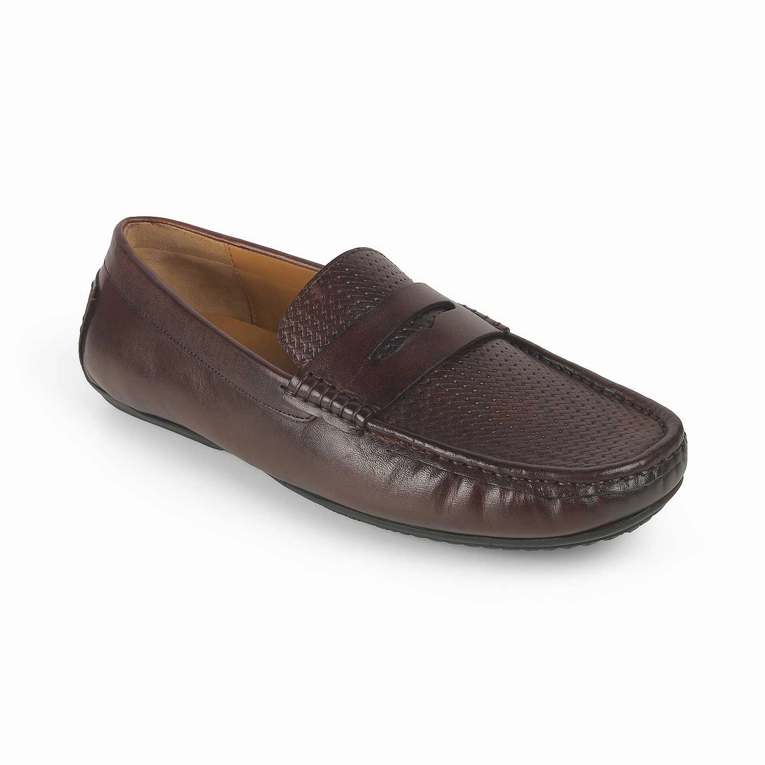 Tresmode Ric Brown Men's Leather Penny Loafers Penny Loafers With Tassels
