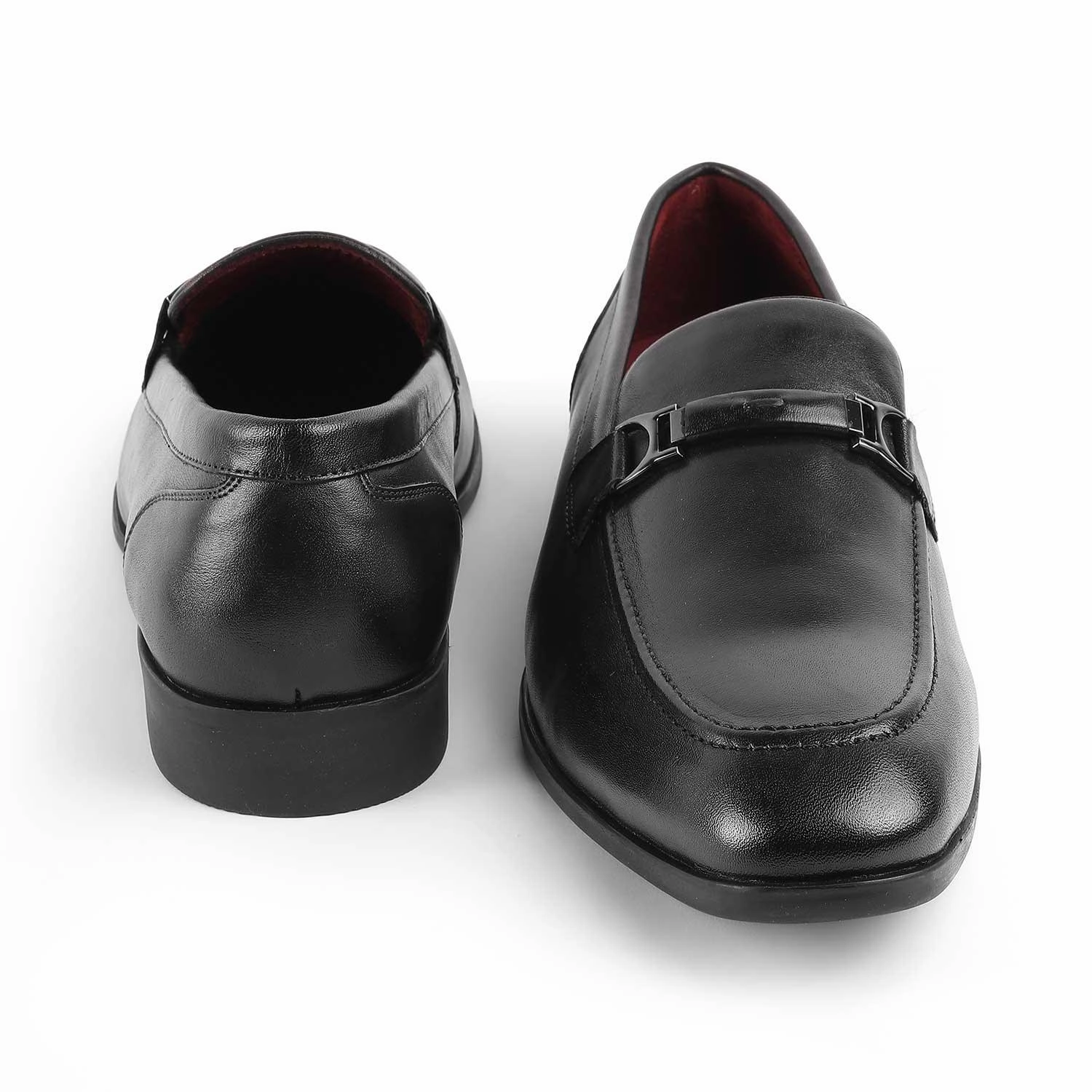 Tresmode Rofel Black Men's Leather Loafers Surde Loafers
