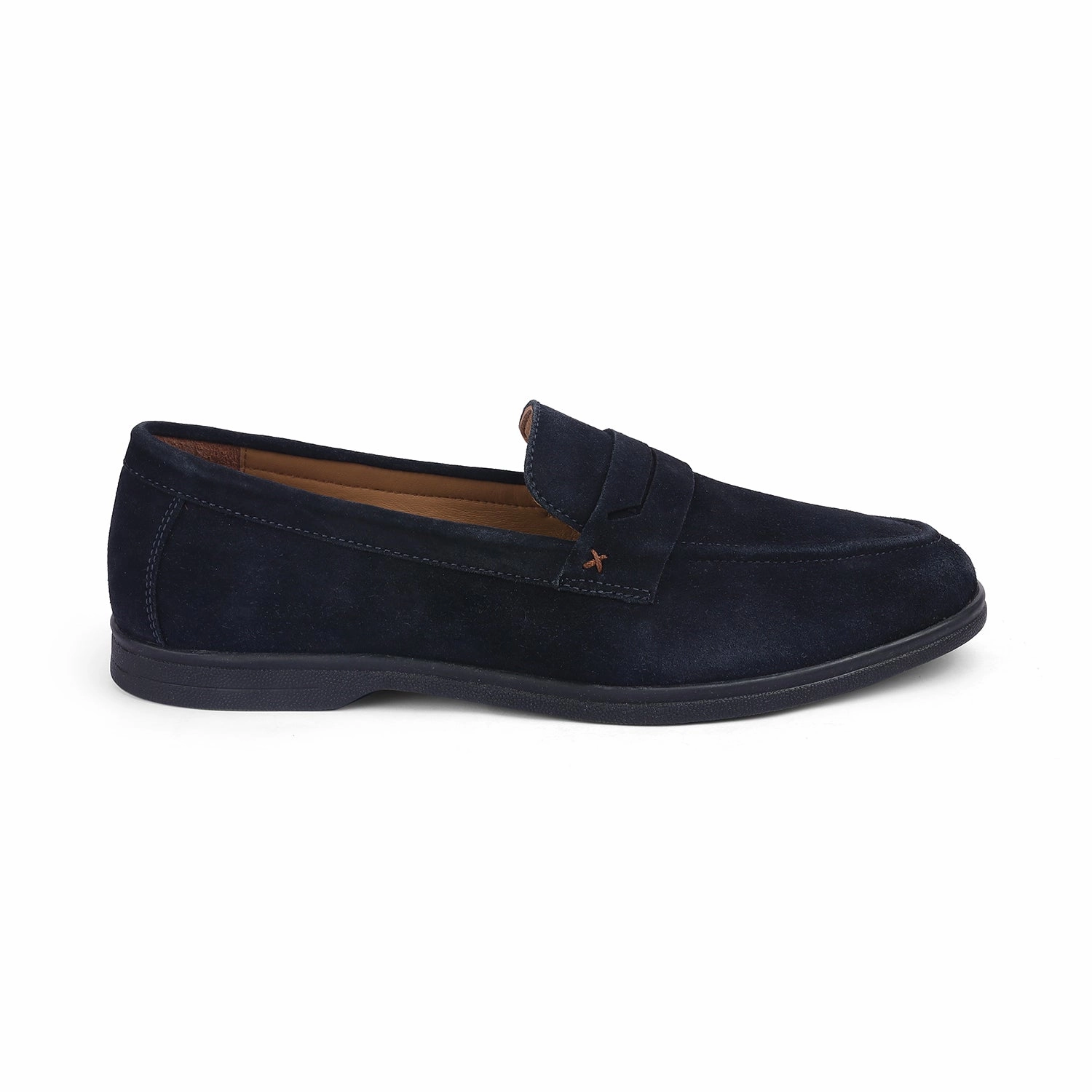 Fur Mule Loafers Tresmode Veni Navy Men's Suede Leather Loafers