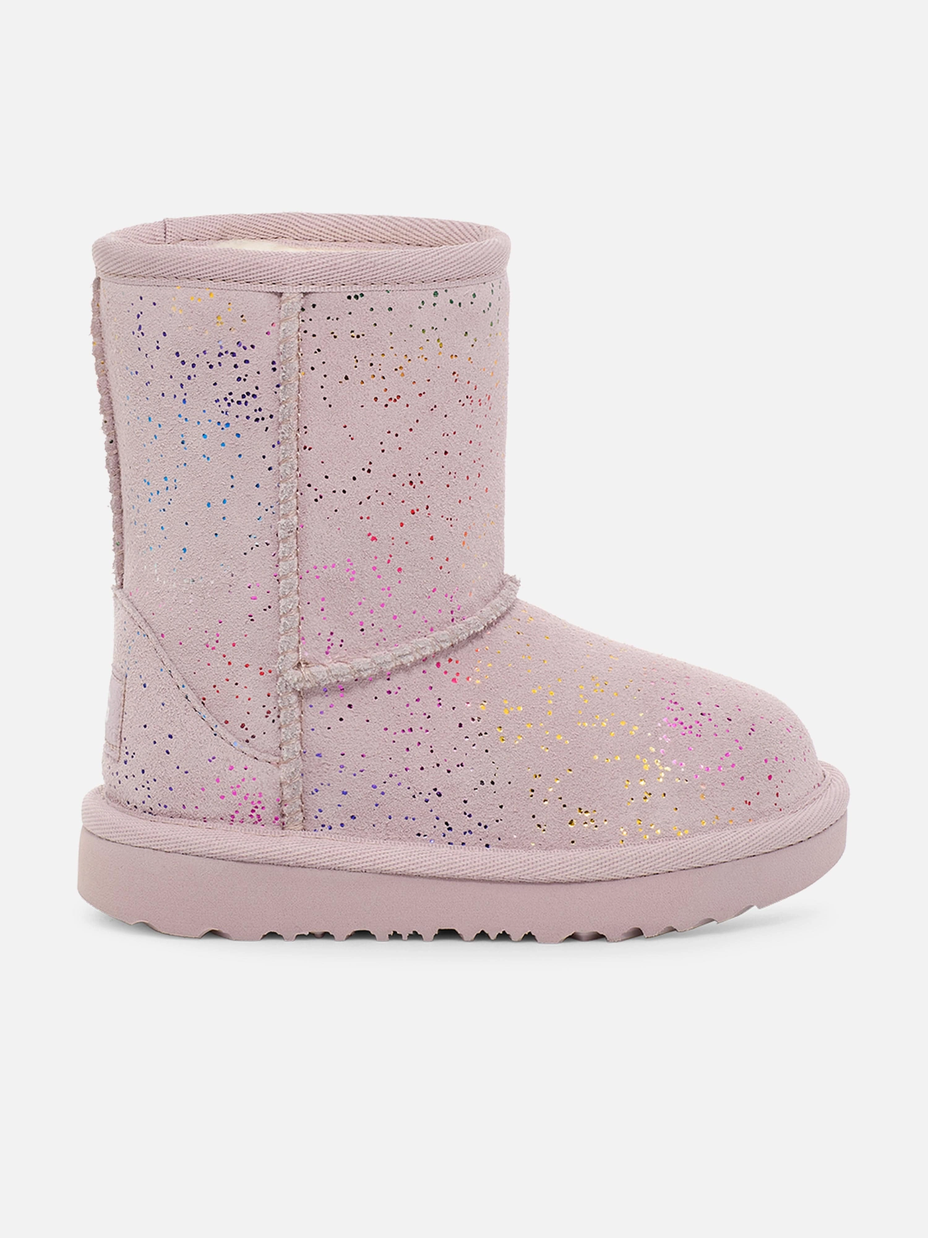 UGG Girls Classic II Shimmer Sky Boots in Purple Snow