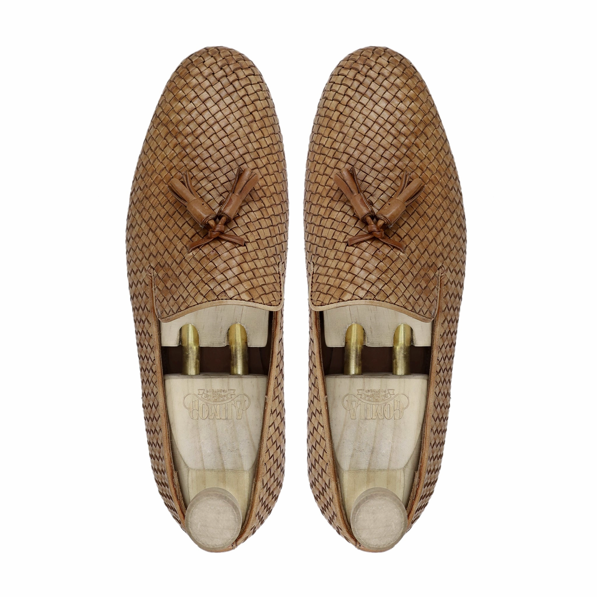 Borlange - Men's Yellow Hand Woven Leather Loafer Loafers Strap