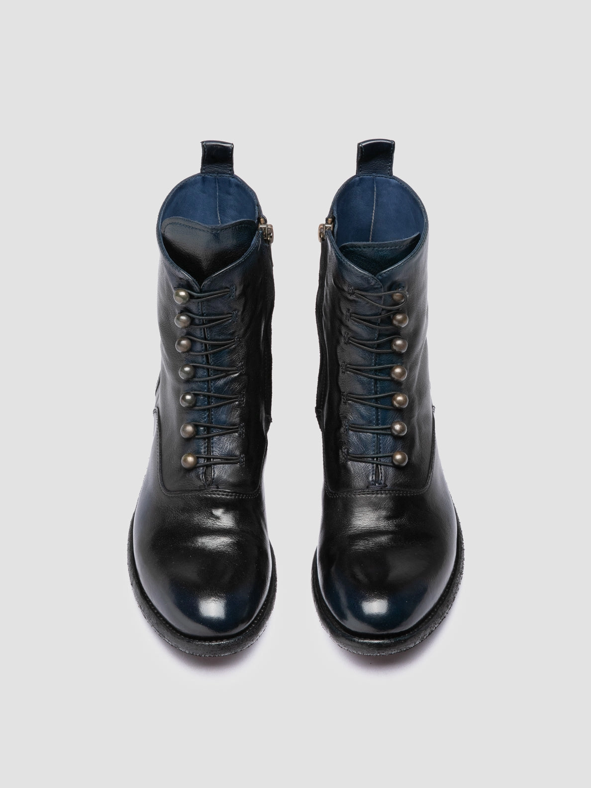 Fubuki Snow Boots LISON 036 - Black Leather Zipped Boots