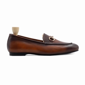 Dospalillos - Men's Burnished Brown Calf Leather Loafer Boss Loafers