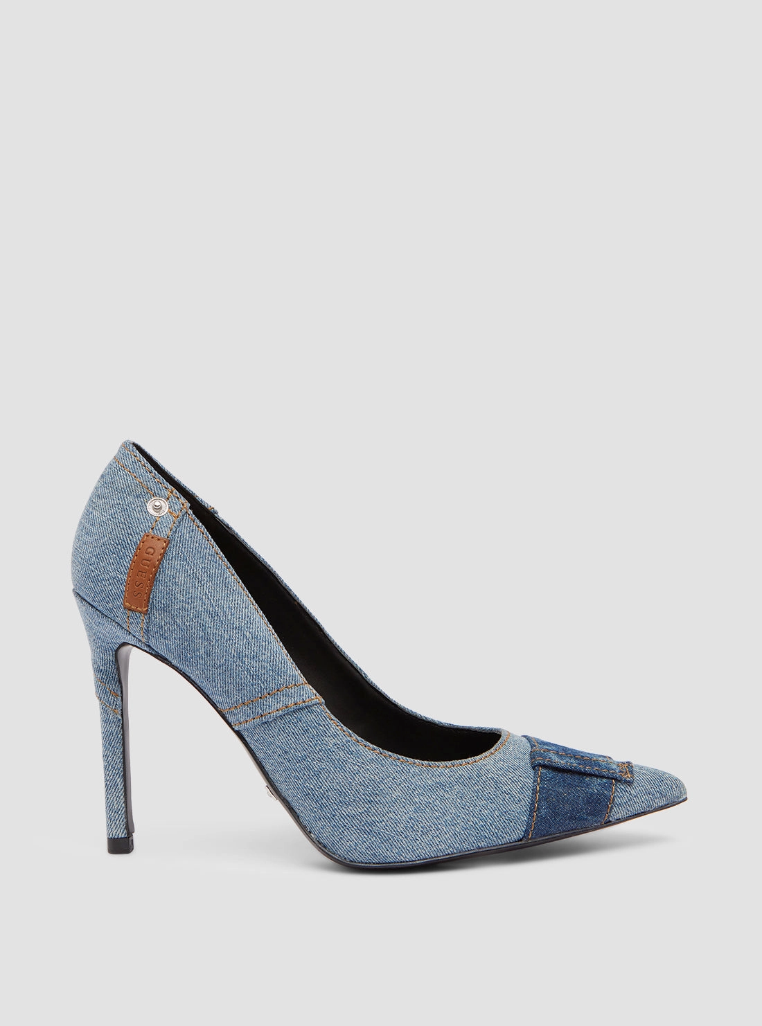 High Heel Ankle Strap Blue Avel Stiletto Heels