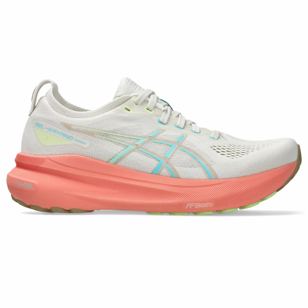 Asics Dynaflyte Running Shoe WOMEN'S KAYANO 31 - B - 200 BIRCH/ENERGY AQUA