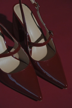 Valerie Pointed Heels - Red Thigh High Boots No Heel