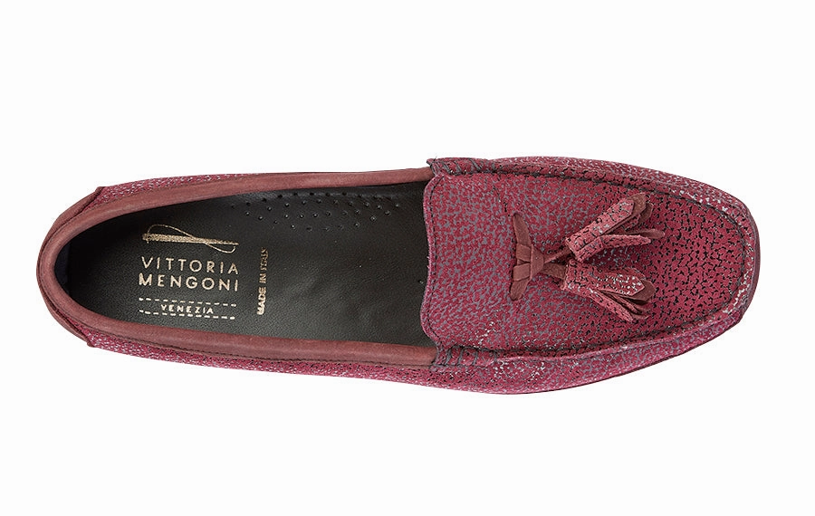 Vm Checkit Burgundy Casual Brogue Shoes