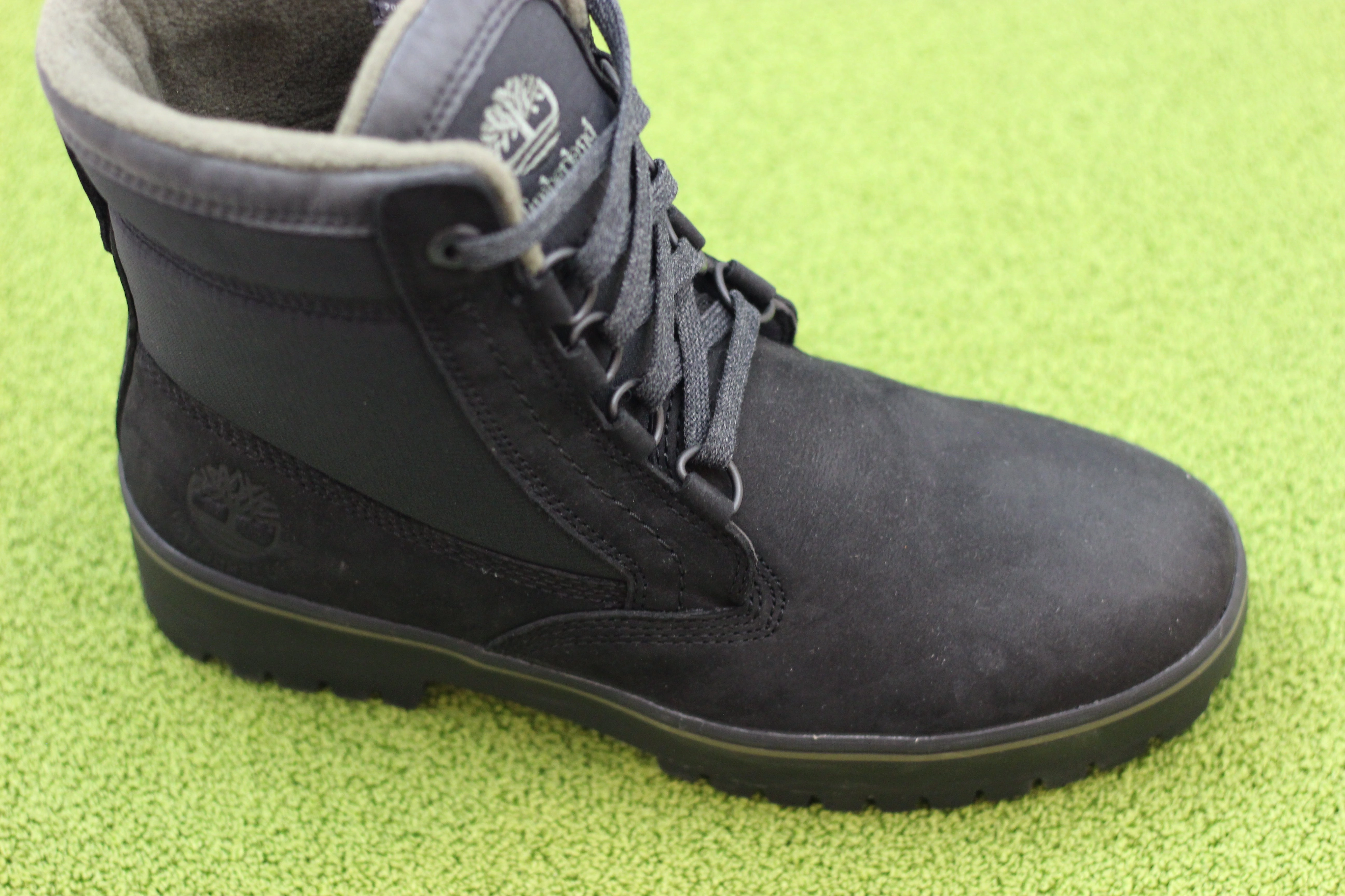 Men's Spruce Mountain Boot - Black Leather/Fabric Oofos Waterproof Shoes