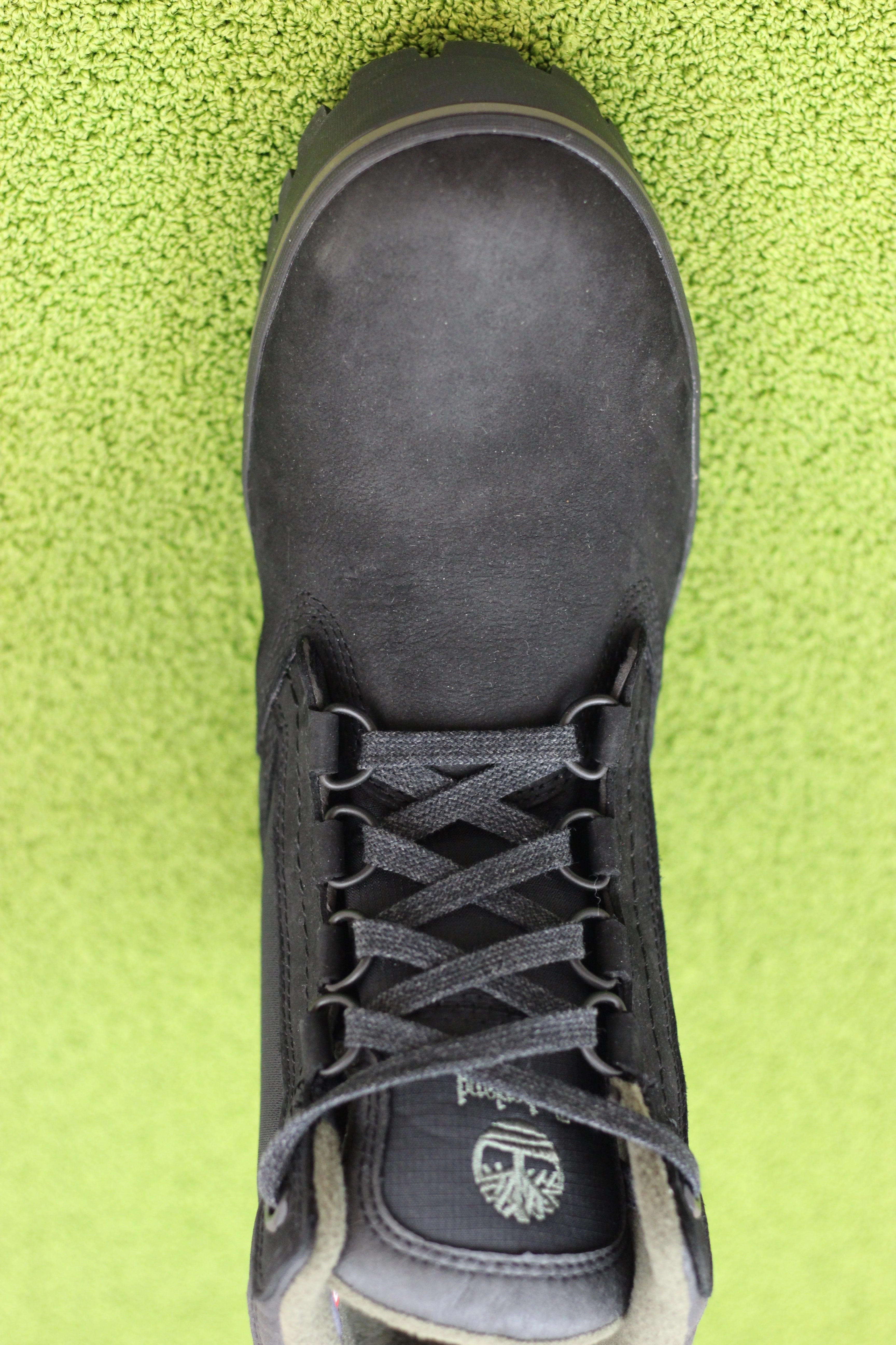 Men's Spruce Mountain Boot - Black Leather/Fabric Waterproof Hemp Shoes