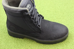 Men's Spruce Mountain Boot - Black Leather/Fabric Waterproof Trail Shoes