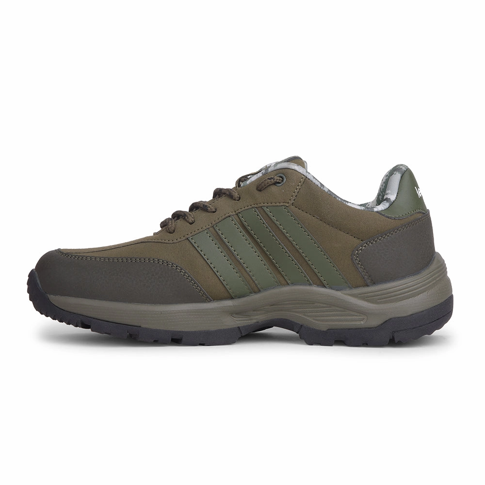 Leap7x Casual Olive Green Lacing Trekking Shoes For Mens COLUMBIA6E By Liberty Goretex Hiking Shoes