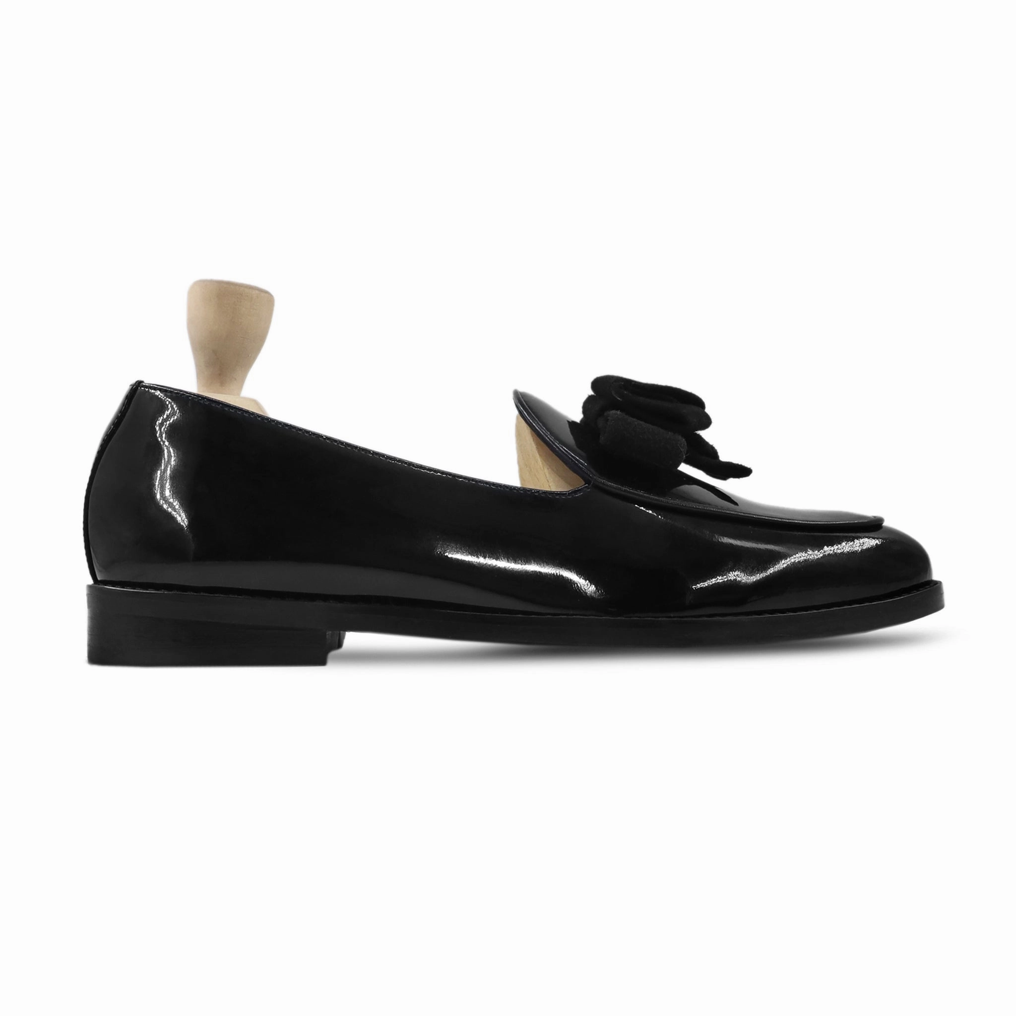 Krang - Men's Black Patent Leather Loafer Loafers Fringe