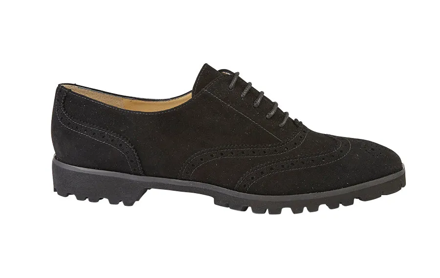 Br Dixon Black Suede Loake Brogue