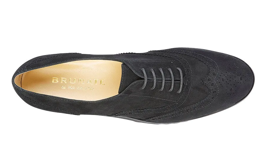 Br Dixon Black Suede Union Jack Brogues