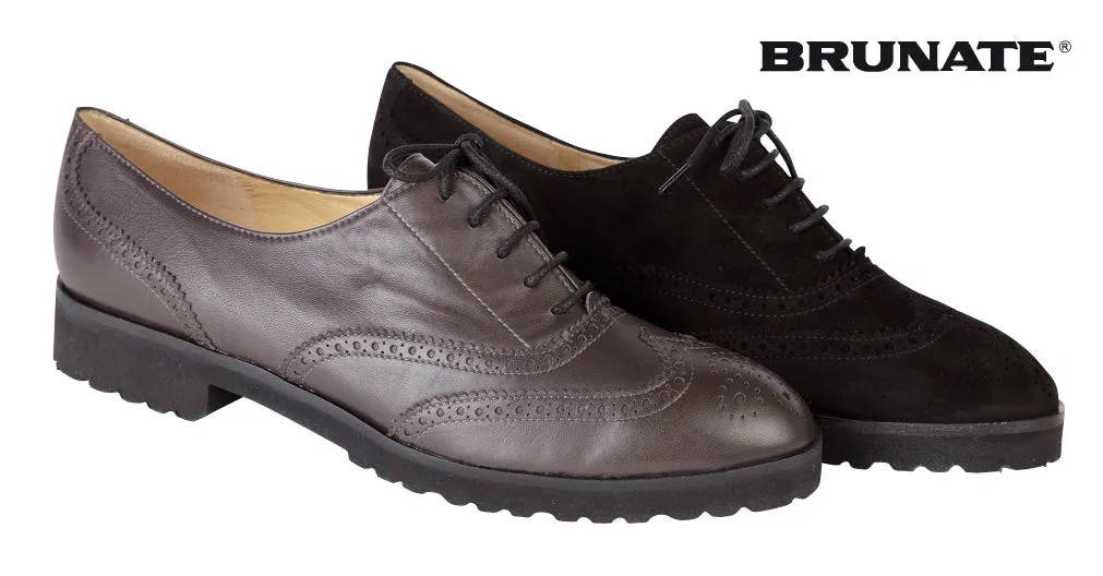 Br Dixon Black Suede Stanley Brogues