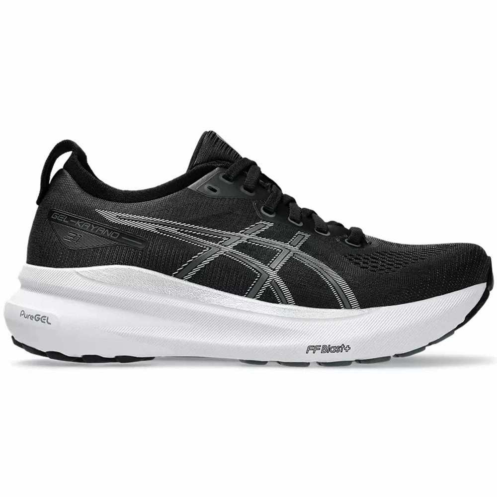 Women's Asics Gel-Kayano 31, Black/Pure Silver, 7 2A Narrow Asics Shoes Discount Sale