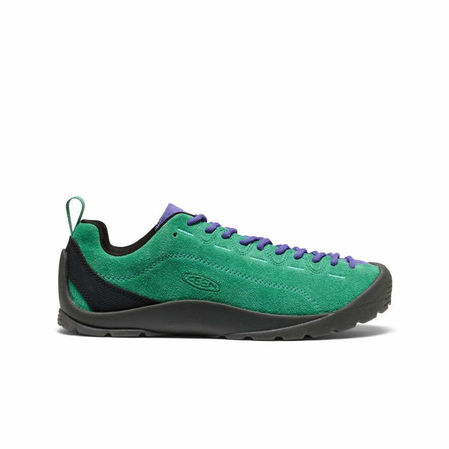 Climbing Shoe Lace From Top Down Women's Jasper Sneaker  |  Winter Green/Purple Opulence