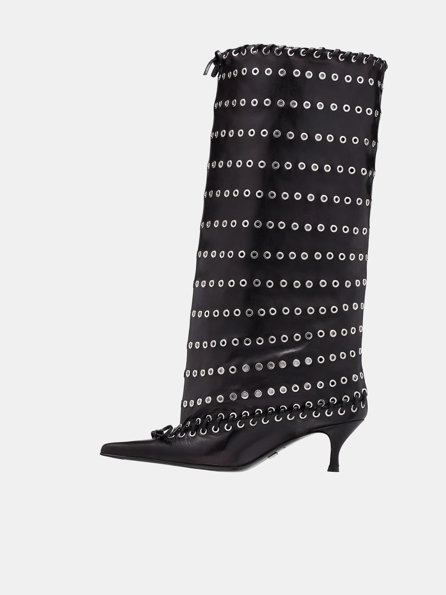 High Heel Tims Level Knee Boots (SH01-NAPPA-BLACK)