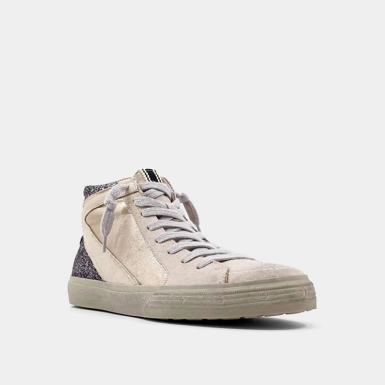 Sneakers Eatery And Pub Youth Roxanne High Top Sneaker In Pewter Glitter